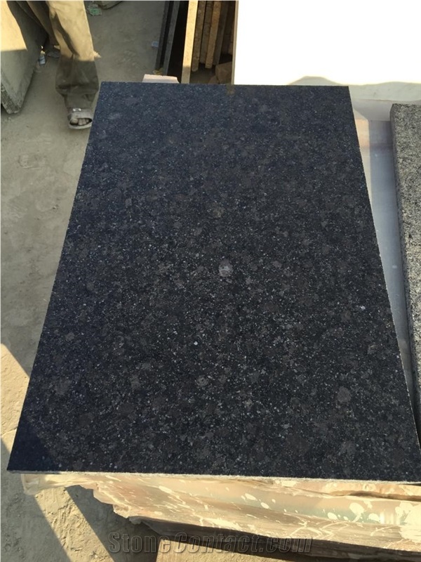 Polished Indian Black Granite finish reference