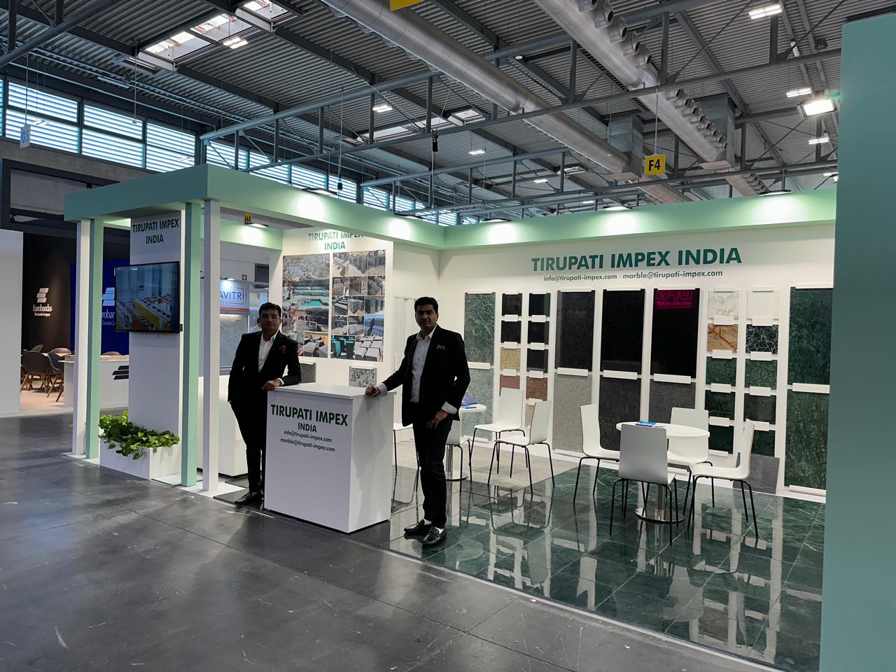 Tirupati Impex natural stone exhibition booth