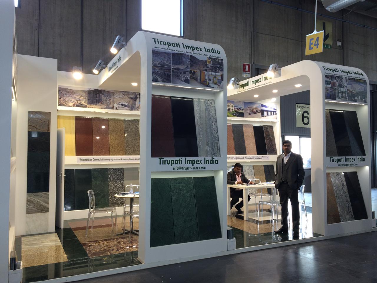 Tirupati Impex exhibition presence with natural stone buyers