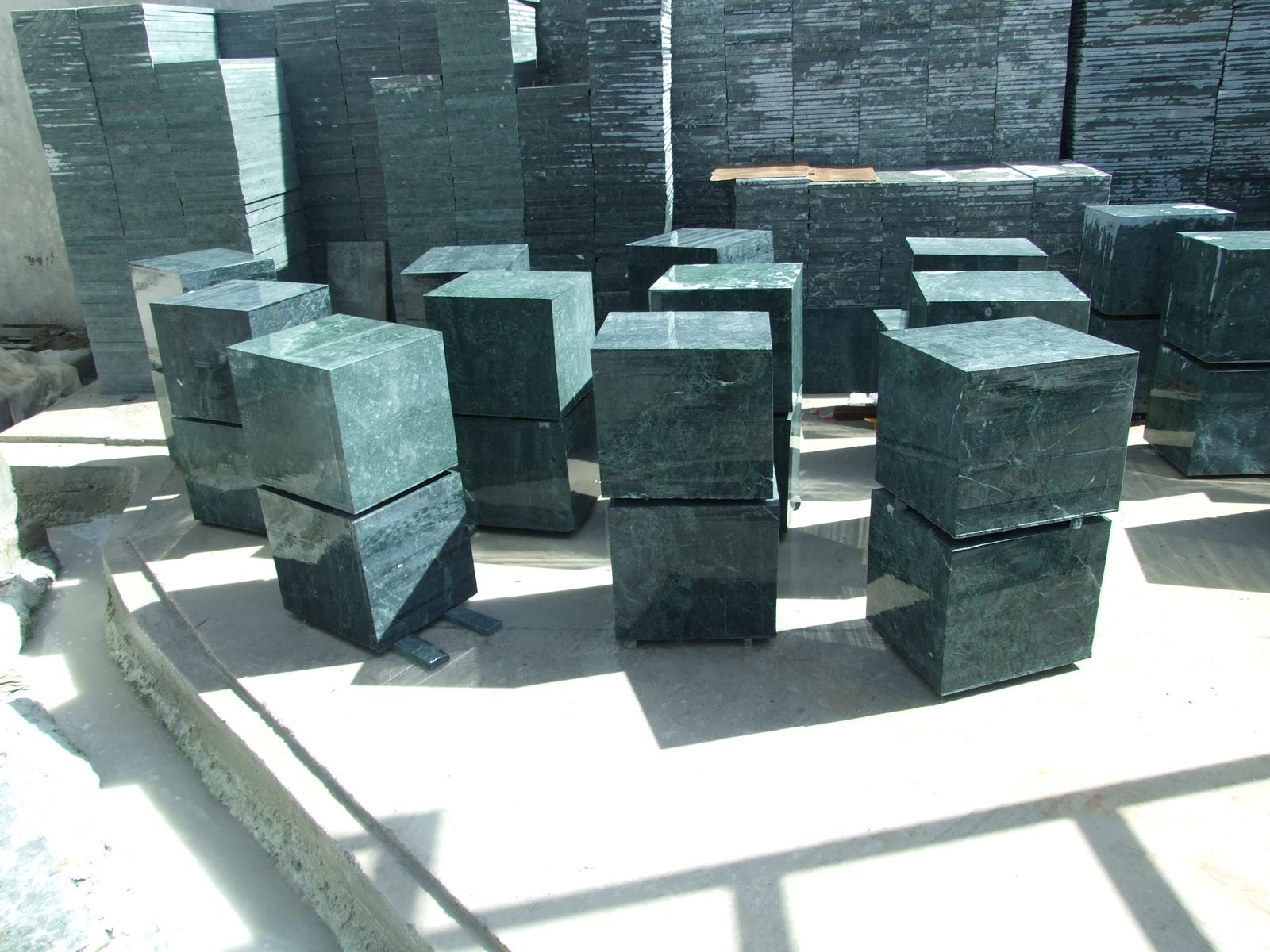 Indian Green Marble blocks and stock material